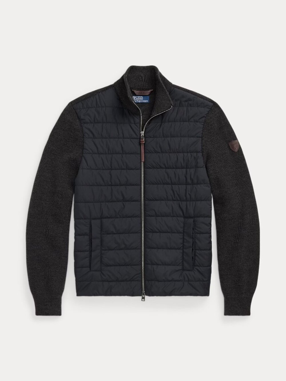 Polo by Ralph Lauren Men’s Washable Wool Hybrid Full-Zip Sweater